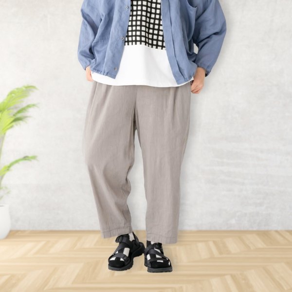 画像5: prit / プリット リネンレーヨンストレッチ スロウパンツ (5)