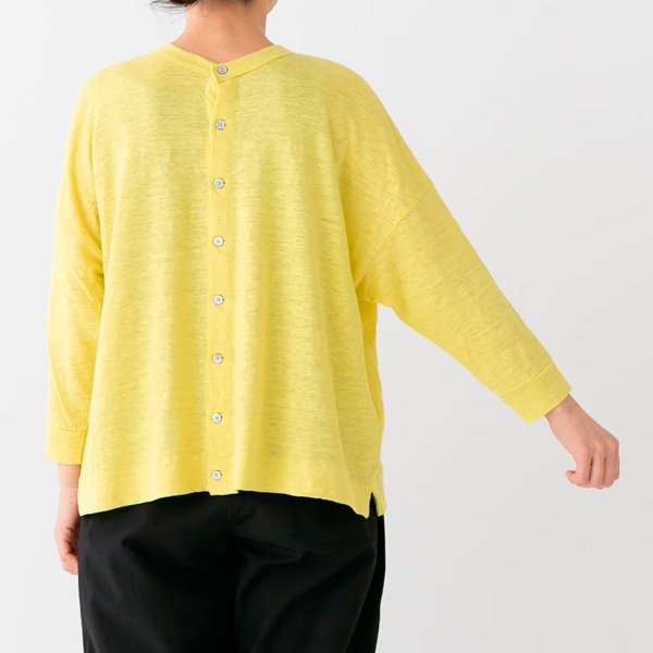 画像12: prit / プリット ヨーロッパリネン天竺 7分袖2wayワイドカーディガン (12)