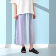 画像3: NATURAL LAUNDRY / ナテュラルランドリー 先染めパネル シャーリングスカート (3)