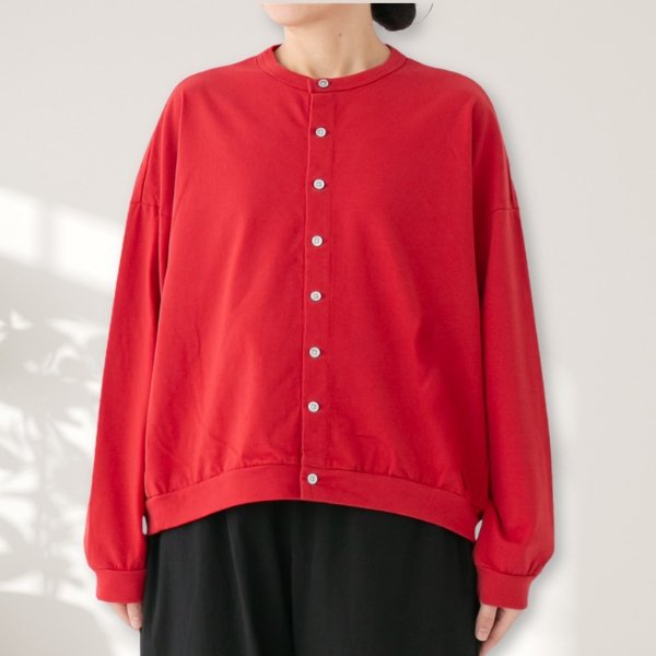 画像2: prit / プリット プレーティング天竺 クルーネックカーディガン (2)