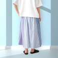 画像6: NATURAL LAUNDRY / ナテュラルランドリー 先染めパネル シャーリングスカート (6)
