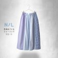 画像2: NATURAL LAUNDRY / ナテュラルランドリー 先染めパネル シャーリングスカート (2)