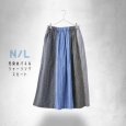 画像8: NATURAL LAUNDRY / ナテュラルランドリー 先染めパネル シャーリングスカート (8)