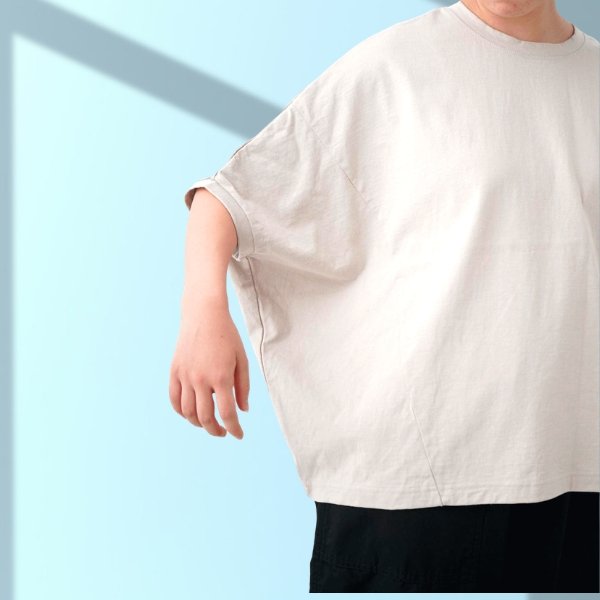 画像7: NATURAL LAUNDRY / ナテュラルランドリー ライト度詰 ワイドドルマンT (7)