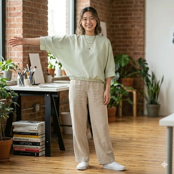 画像2: grin / グリン ブロード ドルマンシャツ (2)