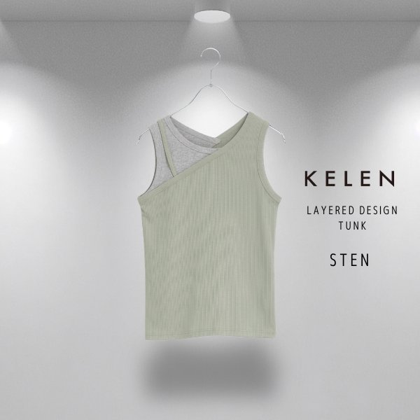画像10: KELEN / ケレン 重ね着風デザインタンクトップ STEN (10)