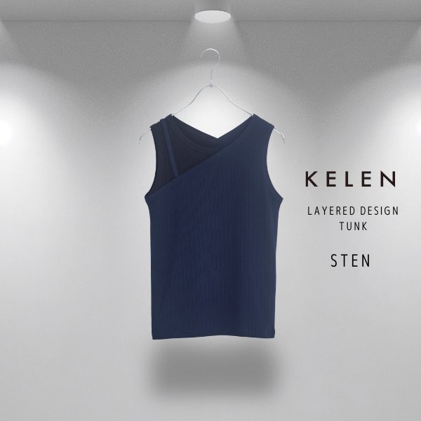 画像3: KELEN / ケレン 重ね着風デザインタンクトップ STEN (3)