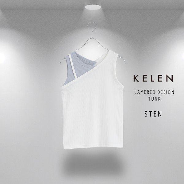 画像12: KELEN / ケレン 重ね着風デザインタンクトップ STEN (12)