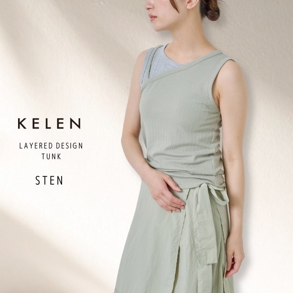 画像6: KELEN / ケレン 重ね着風デザインタンクトップ STEN (6)