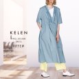 画像1: KELEN / ケレン フリルデザインVネックドレス RIFFEW (1)