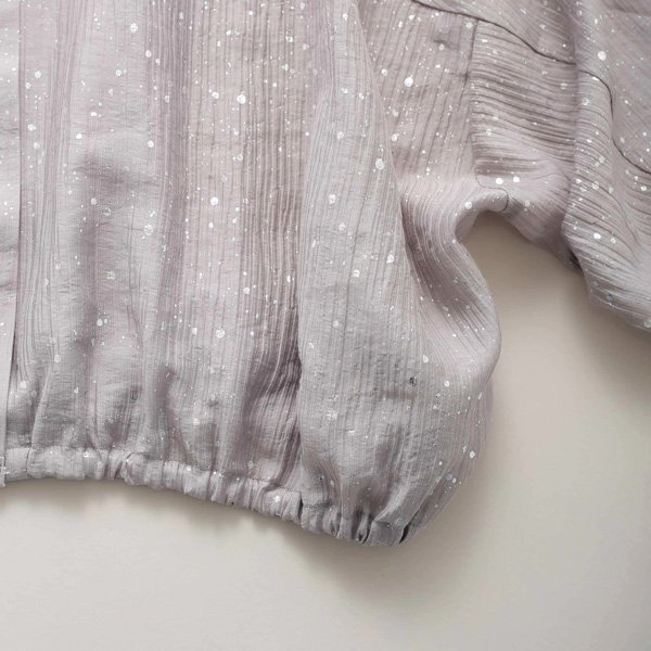 画像9: KELEN / ケレン 箔プリントバルーンシルエットブラウス SNOW (9)