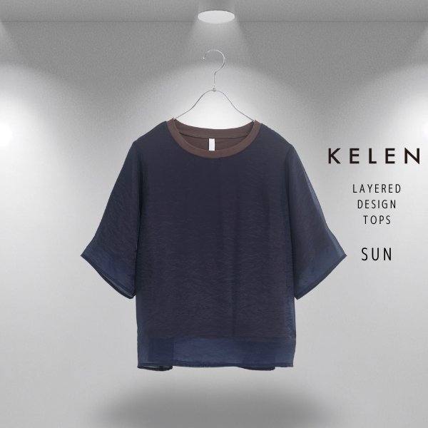 画像10: KELEN / ケレン シアーレイヤードトップス SAN (10)