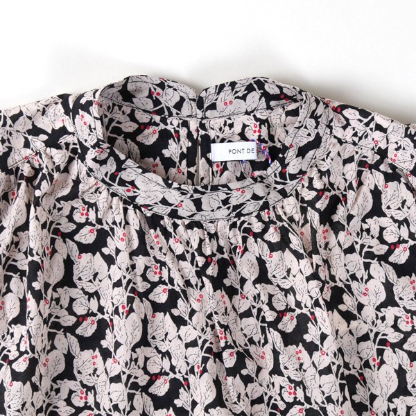 画像3: PONT DE CHALONS / ポンデシャロン リーフプリントブラウス (3)