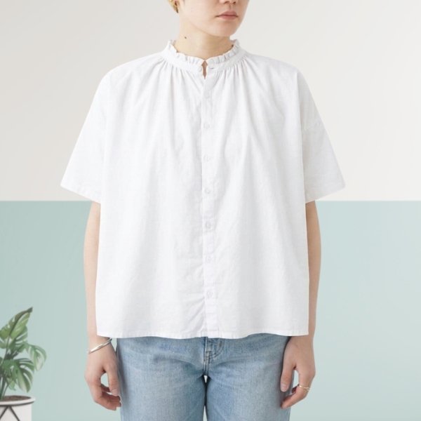 画像8: grin / グリン CLキャンブリック フリルシャツ (8)