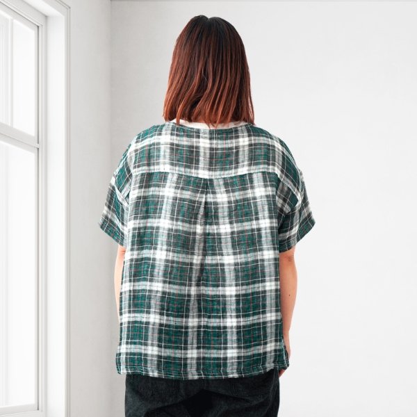 画像6: NATURAL LAUNDRY / ナテュラルランドリー 先染めパネル ワイドT (6)