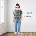 画像1: NATURAL LAUNDRY / ナテュラルランドリー 先染めパネル ワイドT (1)