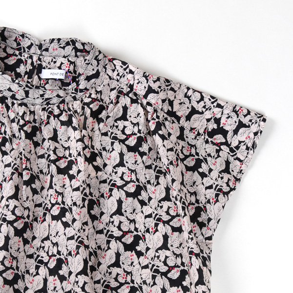 画像5: PONT DE CHALONS / ポンデシャロン リーフプリントブラウス (5)