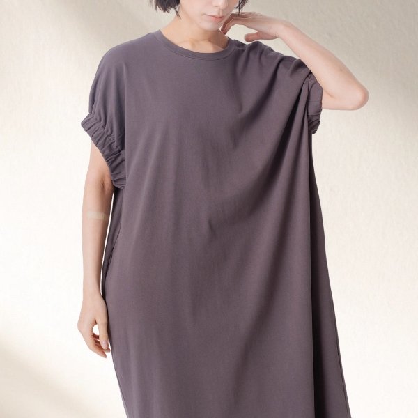 画像2: KELEN / ケレン 裾プリーツドッキング　コクーンシルエットワンピース BONNY (2)