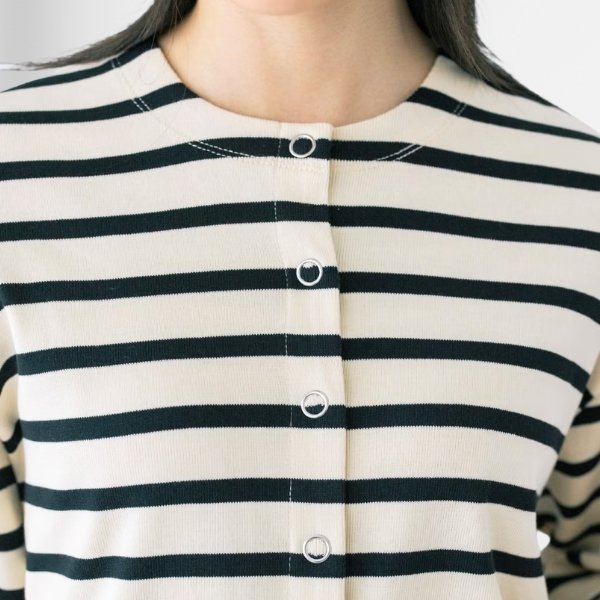 画像3: PONT DE CHALONS / ポンデシャロン 半袖スナップカーディガン (3)