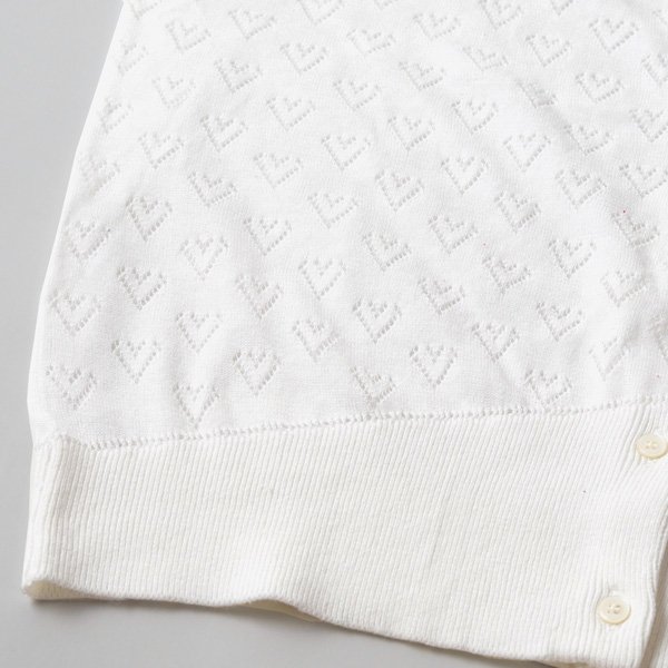 画像14: PONT DE CHALONS / ポンデシャロン コットンリネン ハートジャカードカーディガン (14)