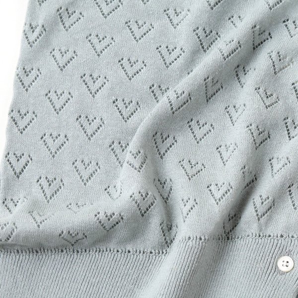 画像7: PONT DE CHALONS / ポンデシャロン コットンリネン ハートジャカードカーディガン (7)