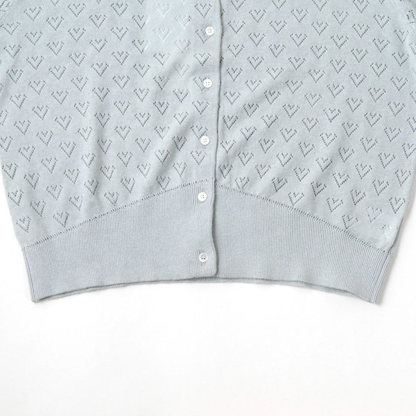 画像5: PONT DE CHALONS / ポンデシャロン コットンリネン ハートジャカードカーディガン (5)