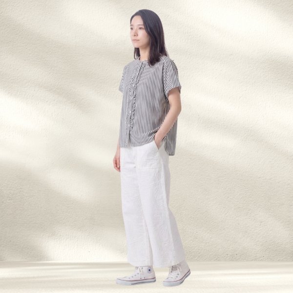 画像2: PONT DE CHALONS / ポンデシャロン サッカーフリルブラウス (2)