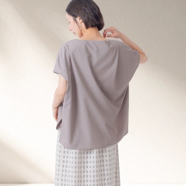 画像4: KELEN / ケレン フレンチスリーブタックデザイントップス FED (4)