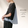 画像1: KELEN / ケレン 80ローンコットンストライプ ドッキングトップス HOPPS (1)