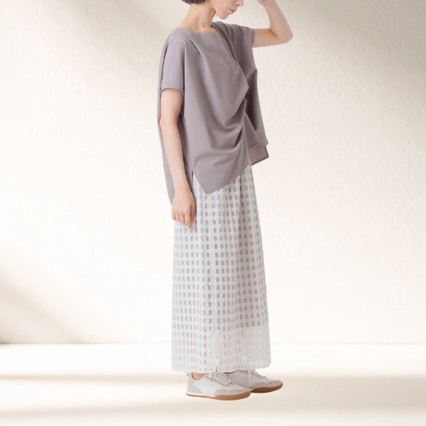 画像3: KELEN / ケレン フレンチスリーブタックデザイントップス FED (3)