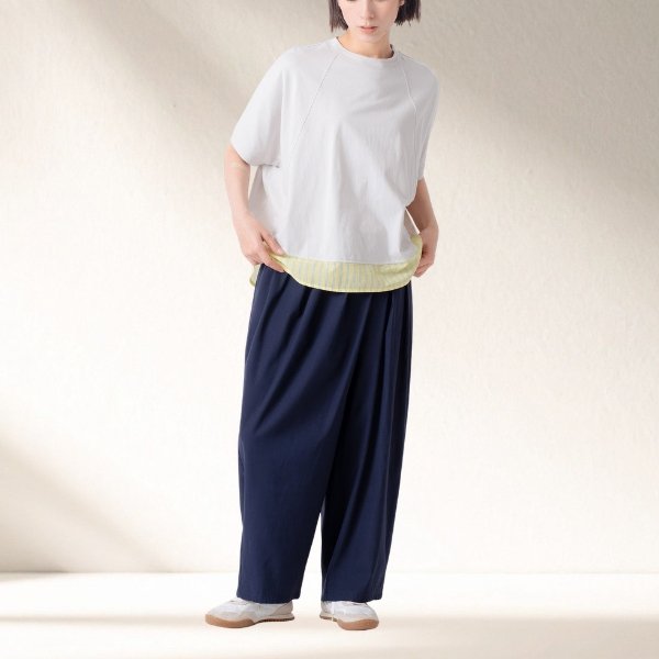 画像10: KELEN / ケレン 80ローンコットンストライプ ドッキングトップス HOPPS (10)