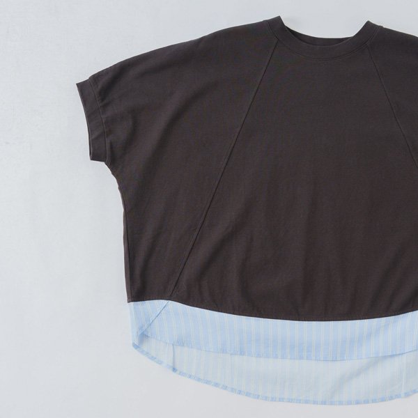 画像5: KELEN / ケレン 80ローンコットンストライプ ドッキングトップス HOPPS (5)