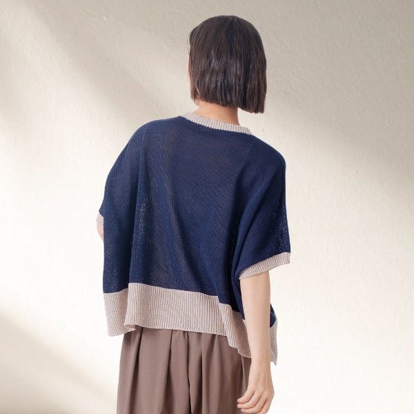 画像13: KELEN / ケレン バイカラー ホールガーメント 8ゲージニットプルオーバー MAHON (13)