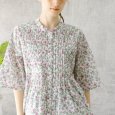 画像3: sosotto / ソソット LIBERTY細ピンタックスタンドブラウス6分袖 (3)