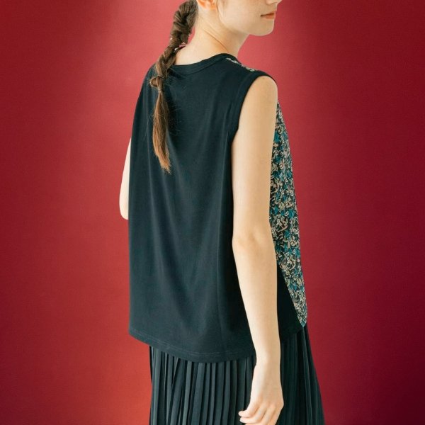 画像3: sosotto / ソソット 40Sフライス×LIBERTY前身頃ノースリーブ (3)