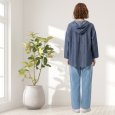 画像3: prit / プリット インディゴシアーデニム フードプルオーバーシャツ (3)
