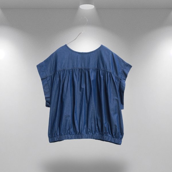 画像12: KELEN / ケレン 接触冷感3.5ozデニム 前後2WAYブラウス MEYA (12)