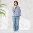 画像2: NATURAL LAUNDRY / ナテュラルランドリー カード天竺×先染めパネル ワイドプルオーバー (2)