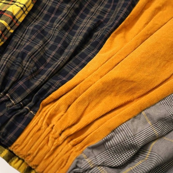 画像8: NATURAL LAUNDRY / ナテュラルランドリー 先染めパネル シャーリングスカート (8)