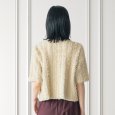画像4: PONT DE CHALONS / ポンデシャロン フェザーチュールヤーン 半袖ニット (4)