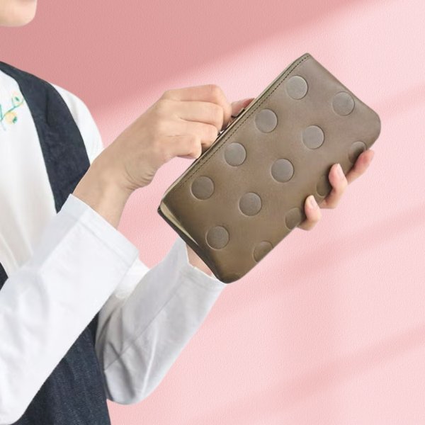 画像6: Kanmi / カンミ Candy あおりロングがま口ウォレット 長財布 ガマグチ 本革 日本製 (6)