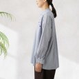 画像3: NATURAL LAUNDRY / ナテュラルランドリー 先染めブロード ワイド刺しゅうシャツ (3)