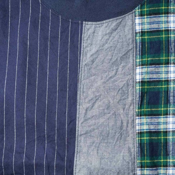 画像12: NATURAL LAUNDRY ナテュラルランドリー 先染めパネル ハギモックプルオーバー (12)