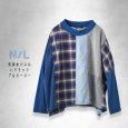 画像6: NATURAL LAUNDRY ナテュラルランドリー 先染めパネル ハギモックプルオーバー (6)