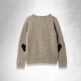 画像14: PONT DE CHALONS / ポンデシャロン ペルーニット ハートパッチ無地プルオーバー 長袖 ウールセーター (14)