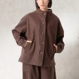 画像7: KELEN / ケレン モックネックAラインミドルジャケット TOPE (7)
