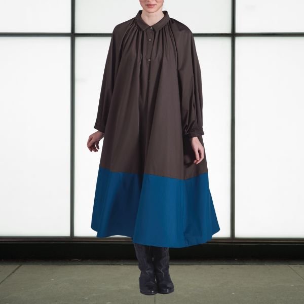 画像2: KELEN / ケレン パネルデザインバイカラーワンピース GOWN (2)