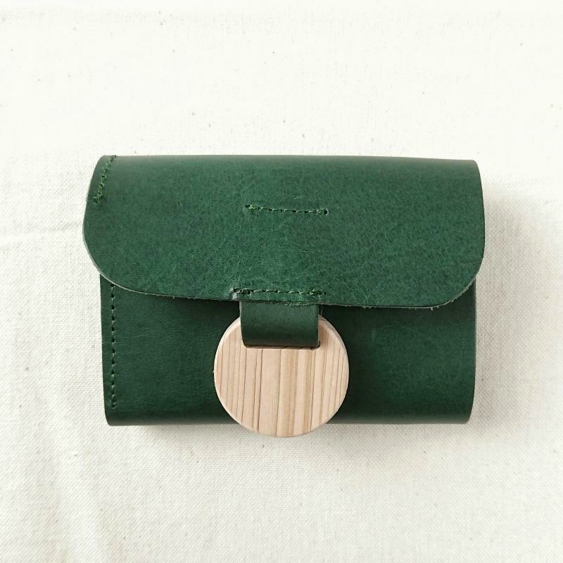 TIDEWAY / タイドウェイ ウッド HINOKI WALLET col.green