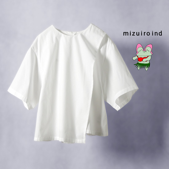 h2>mizuiroind / ミズイロインド アシンメトリーレイヤードシャツ</h2>