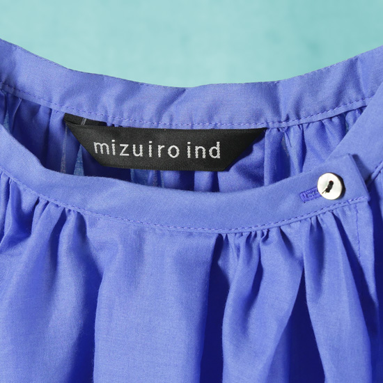 【極美品】ミズイロインドMIZUIRO IND/バルーンシャツ♪カーキ